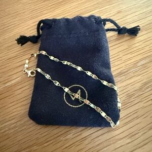 Mejuri 14k gold anchor chain bracelet